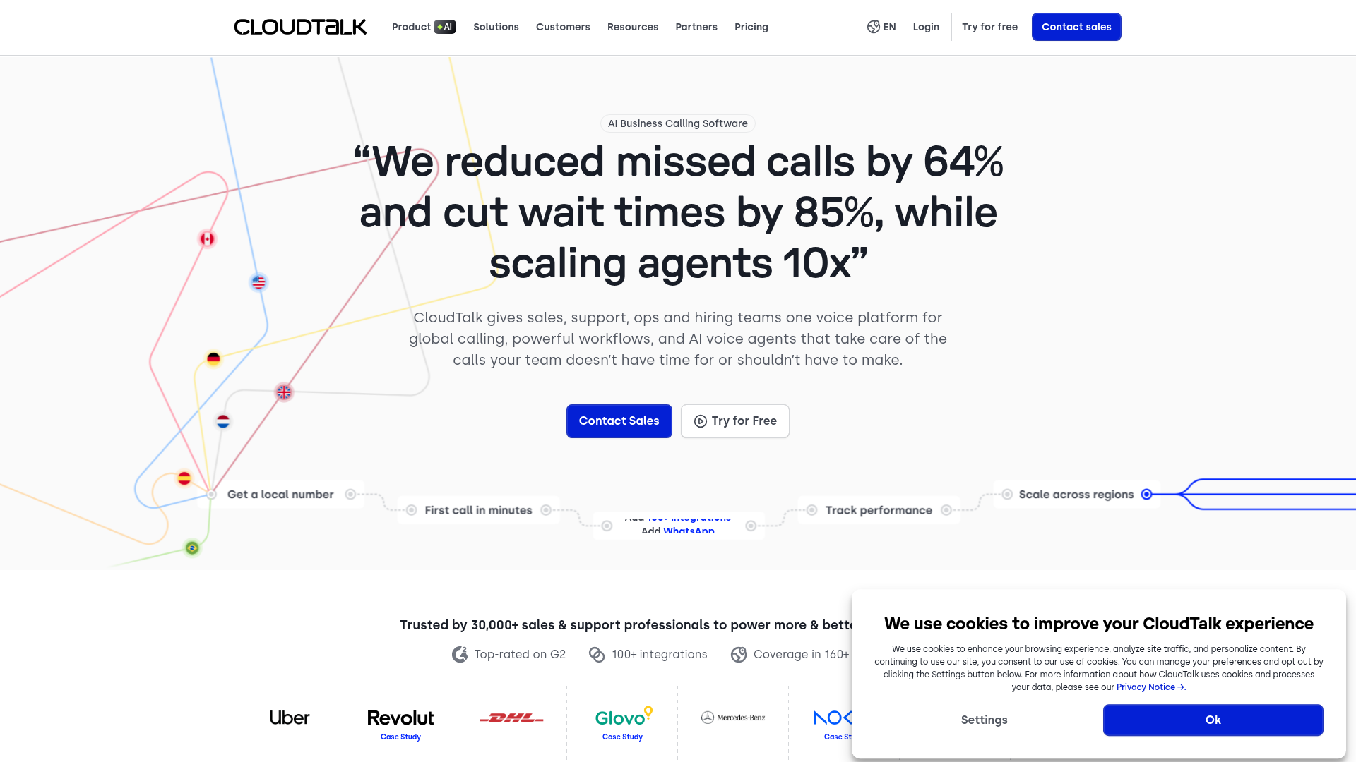 CloudTalk homepage